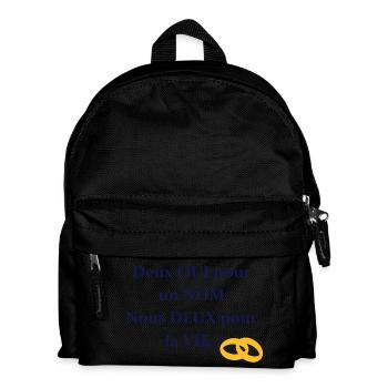 t_shirt_mariage_deux_oui_pour_un_nom - Kids' Backpack - black - Front