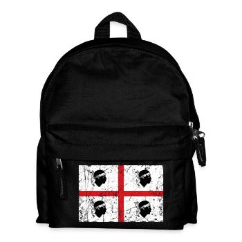 Sardinia flag vintage effect - Kids' Backpack - black - Front