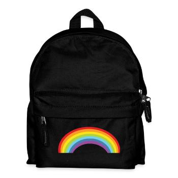 rainbow cool lgbt gay homo retro - Kids' Backpack - black - Front