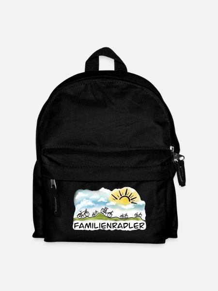 Familienradler Sonnenaufgang Design - Kinder Rucksack - Schwarz