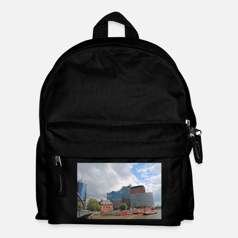 Hamburger Konzerthaus - Kinder Rucksack - Schwarz