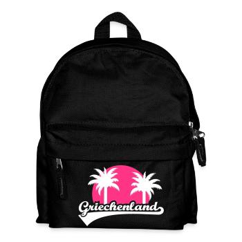 Griechenland - Kinder Rucksack - Schwarz - Vorne