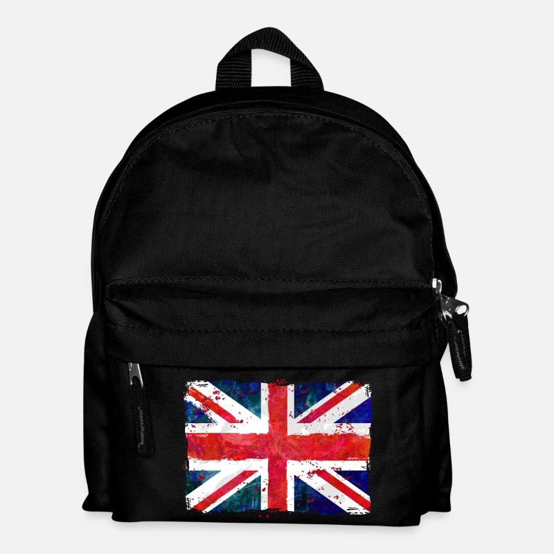 Union Jack - UK Flag - Kinder Rucksack - Schwarz