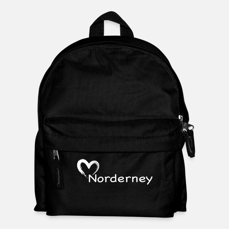 Ein Herz für Norderney - Kinder Rucksack - Schwarz