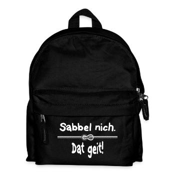 Sabbel nich. Dat geit! - Kinder Rucksack - Schwarz - Vorne