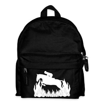 Pferd - Kinder Rucksack - Schwarz - Vorne