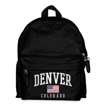 Denver Colorado Vintage Flag Arch - Kinder Rucksack - Schwarz - Vorne