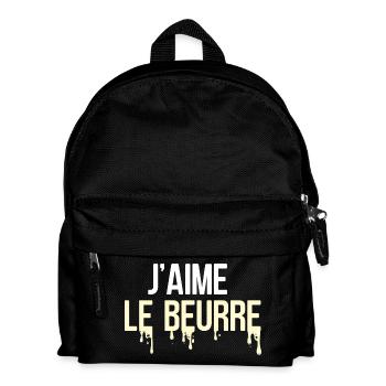 J'aime le beurre, cuisine française - Sac à dos Enfant - noir - Devant