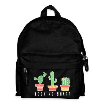 Looking Sharp Cactus - Kids' Backpack - black - Front