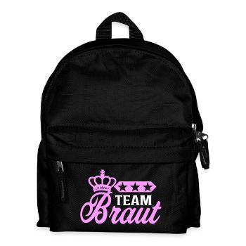 Junggesellinnenabschied - Team Braut JGA Frauen - Kinder Rucksack - Schwarz - Vorne