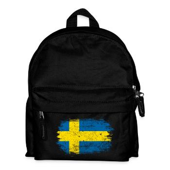 Drapeau suédois du Brush - Sac à dos Enfant - noir - Devant