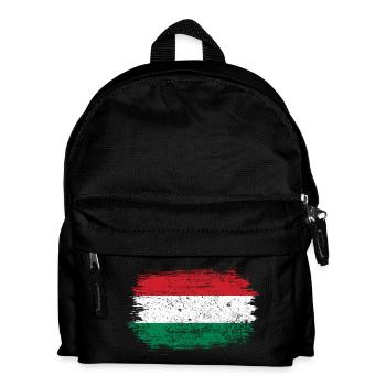 Hungarian Brush Flag Art - Kids' Backpack - black - Front