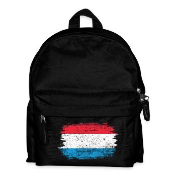 Pinselstrich Holländische Flagge - Kinder Rucksack - Schwarz - Vorne