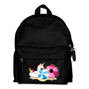 Unicorn Strandparty Sommer - Kinder Rucksack - Schwarz - Vorne