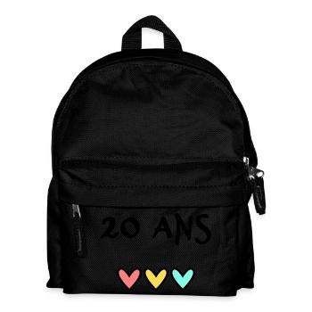 20 ANS. 20e ANNIVERSAIRE. ANNIVERSAIRE 20 ANS. 20 - Sac à dos Enfant - noir - Devant