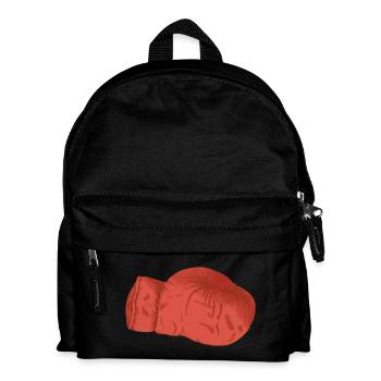 red boxing glove boxing martial arts - Kids' Backpack - black - Front