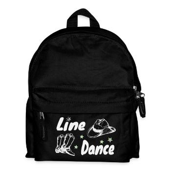 linedance mit stiefel, Tanz Tshirt für Westernfest - Kinder Rucksack - Schwarz - Vorne