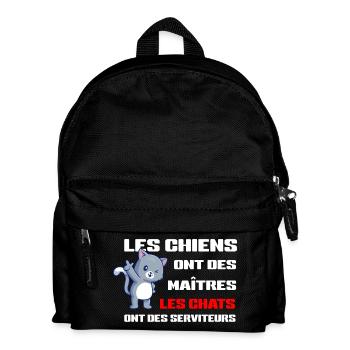 Chats Serviteurs et Chiens Maîtres - Sac à dos Enfant - noir - Devant