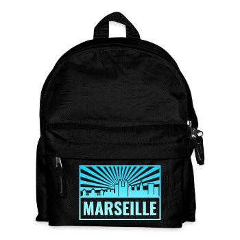 Marseille Skyline Sunbeams - Kids' Backpack - black - Front