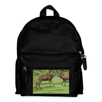 Hirsche Hirsche - Kinder Rucksack - Schwarz - Vorne