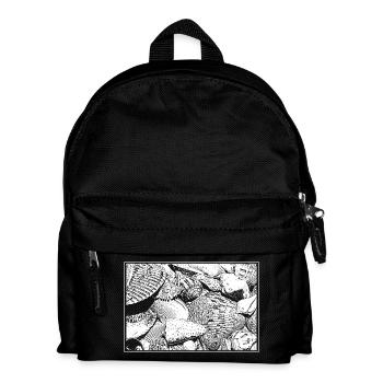 Muscheln - Kinder Rucksack - Schwarz - Vorne