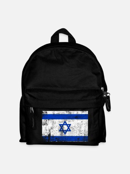 Israel Flag Flag Grunge Retro Vintage - Kids' Backpack - black