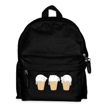 meow meow cat ice cream catlove - Kids' Backpack - black - Front