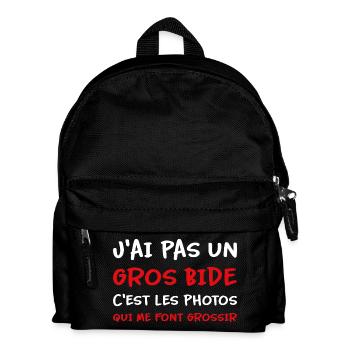 J’ai pas un gros bide les photos qui font grossir - Sac à dos Enfant - noir - Devant