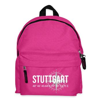 Koordinaten Stuttgart - Kinder Rucksack - Fuchsia - Vorne