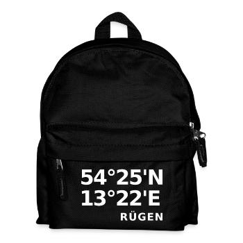 Rügen - Kinder Rucksack - Schwarz - Vorne