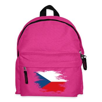 Tschechien Flagge used Design - Kinder Rucksack - Fuchsia - Vorne