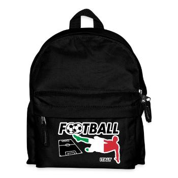 Fußball Fieber Italien - Kinder Rucksack - Schwarz - Vorne