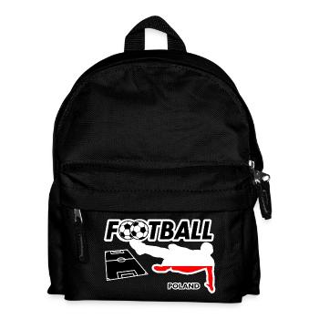 Fußball Fieber Polen - Kinder Rucksack - Schwarz - Vorne
