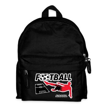 Fußball Fieber Albanien - Kinder Rucksack - Schwarz - Vorne