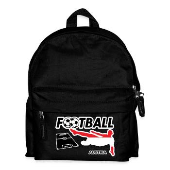 Fußball Fieber Österreich - Kinder Rucksack - Schwarz - Vorne
