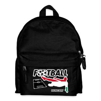 Fußball Fieber Ungarn - Kinder Rucksack - Schwarz - Vorne