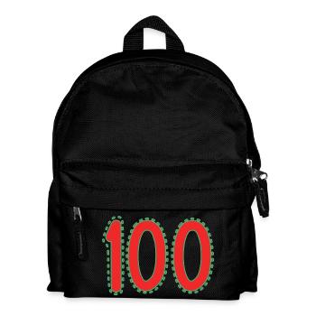 100. 100 YEARS. 100th ANNIVERSARY. BIRTHDAY 100 - Kids' Backpack - black - Front