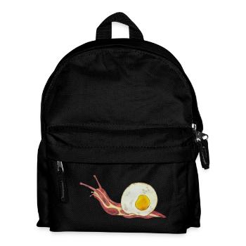 Bacon Roll Bacon and egg Fried Egg - Kids' Backpack - black - Front