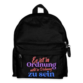 Es ist in Ordnung, nicht in Ordnung zu sein - Kinder Rucksack - Schwarz - Vorne