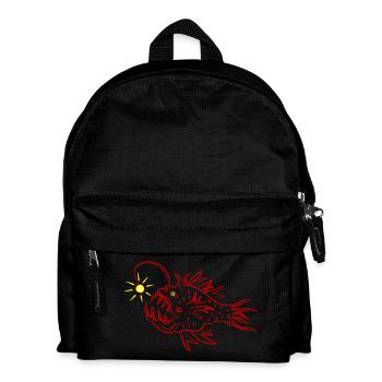 A lantern fish - Kids' Backpack - black - Front