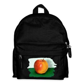 Apfel - Kinder Rucksack - Schwarz - Vorne