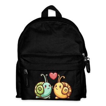 Snail Couple Love Valentine's Day - Kids' Backpack - black - Front