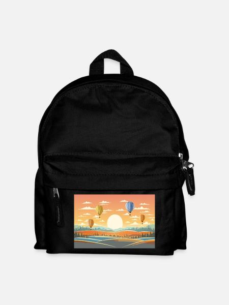 Heißluftballons - Kinder Rucksack - Schwarz