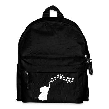 Verspielter Elefant, der Blasen bläst - Kinder Rucksack - Schwarz - Vorne