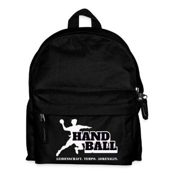 Handball Kraft und Tempo - Kinder Rucksack - Schwarz - Vorne
