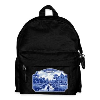 Giethoorn delft bleu - Sac à dos Enfant - noir - Devant