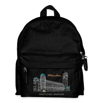 Munich Deutsches Museum Hand Drawing - Kids' Backpack - black - Front