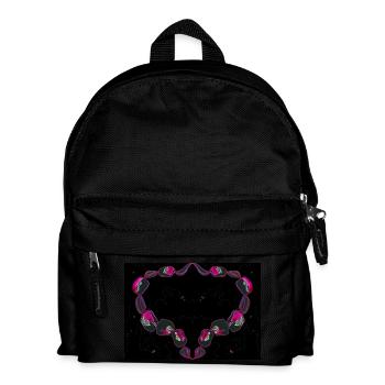 Doppelte Schnecke - Kinder Rucksack - Schwarz - Vorne