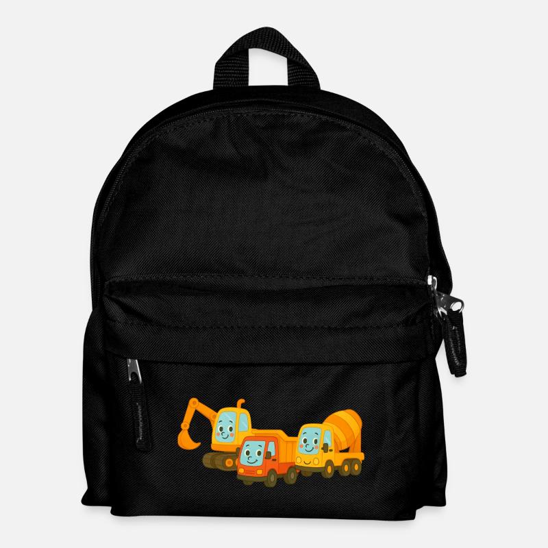 Baustelle - Kinder Rucksack - Schwarz