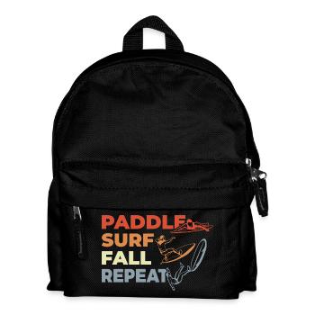 Paddel Surfe Falle Wiederhole - Kinder Rucksack - Schwarz - Vorne